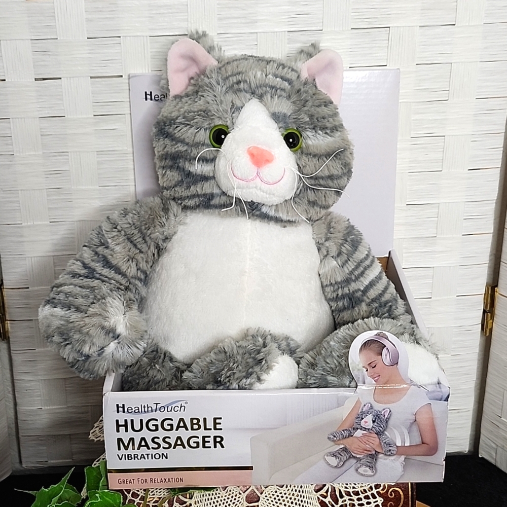 👉*NWT* HEALTH TOUCH HUGGABLE KITTY VIBRATING MASSAGER ~TUMMY, NECK, BACK